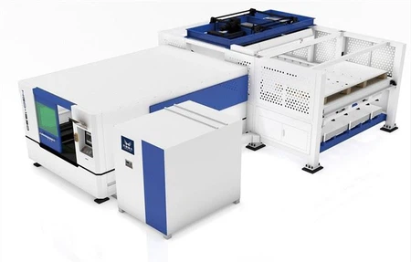 Industrial 4kw CNC Metal Sheet Fiber Laser Cutting Machine 1530 Price With Auto Exchange Table And Enclosed Cover